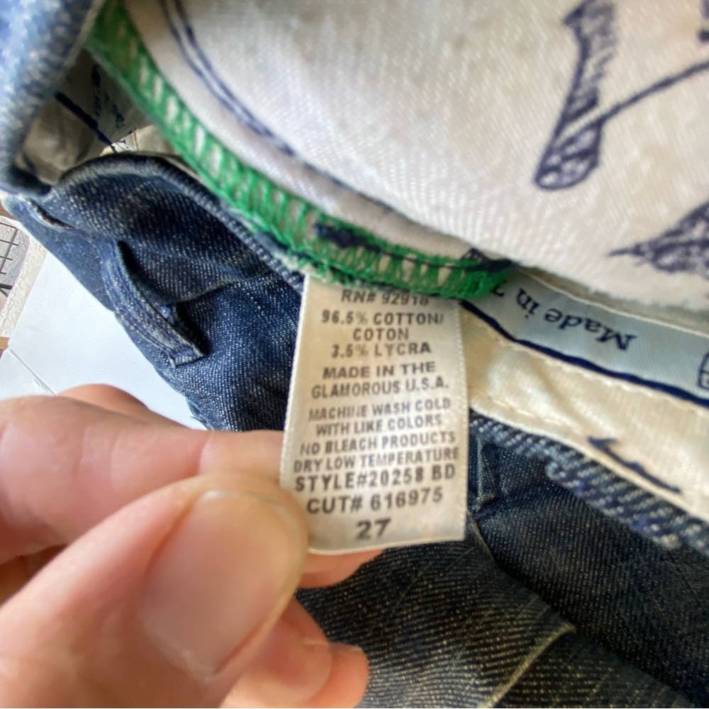 Juicy Couture Flare Jeans 27 Low Rise Bell Bottom Dark Wash Y2K USA HTF - Picture 11 of 14